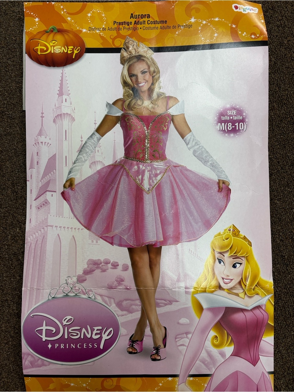 Disguise Pink and Gold Aurora Prestige Adult Costume